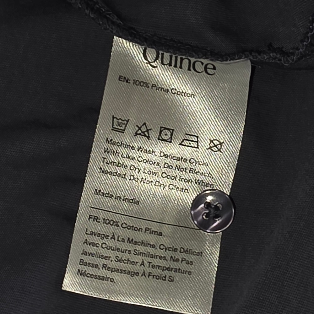 Quince Mens 100% Pima Cotton Luxe Touch Polo Faded‎ Indigo Gray XXL - Picture 11 of 15